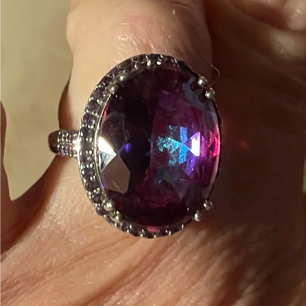 ***GENUINE ORIENTAL RUBY -HUGE STATEMENT RING-SIZE 7*** - Picture 1 of 16